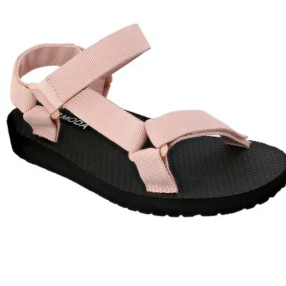 Top Moda Penn Pink Strappy Sandals Sz 7 - Picture 2 of 6